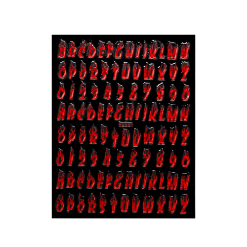2-9mm Alphabet Letters Numbers Decor Stickers Gold Silver Epoxy Resin