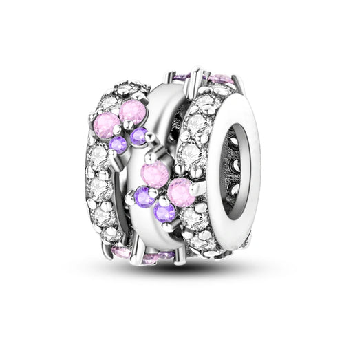 Original 925 Sterling Silver Clip Charm Inlaid Zircon Cat Butterfly