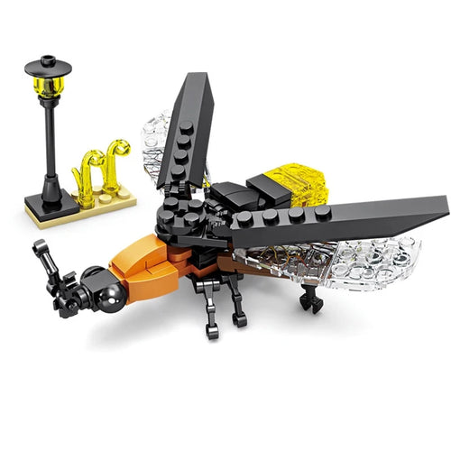 Creative Building Blocks Insect Model Bee Dragonfly Ant Mantis