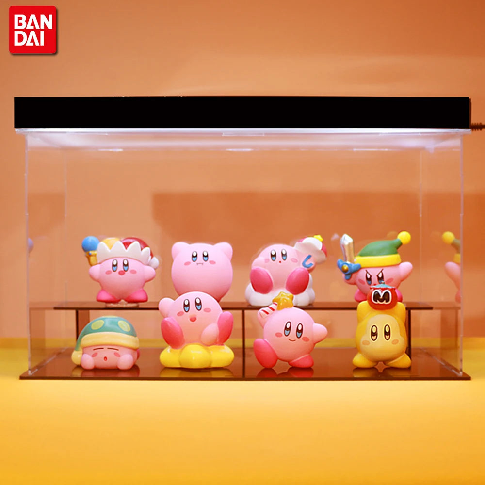 8Pcs/Set Games Star Kirby Anime Figure  Cute Cartoon Pink Kirby Mini