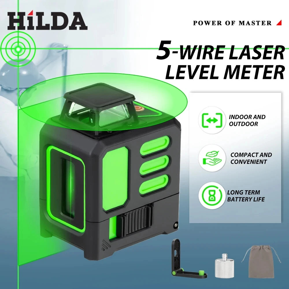 HILDA Laser Level 2 lines/5 Lines 360 Automatic Leveling Level
