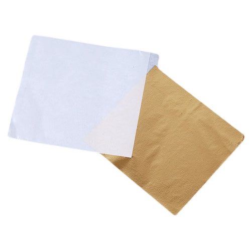 100 Pcs Sheets Pure 24K Gold Foil Leaf Anti-Aging Gilding For Food