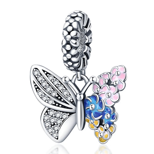 925 Silver Color Mushroom Owl Cat Bone Animal Charms Beads Fit Pandach