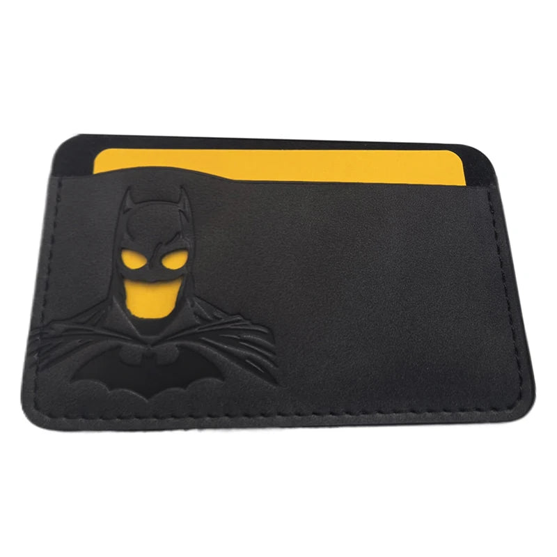 1pcs Leather Bat ID Card Holder Case Wallet Personalized SuperHero