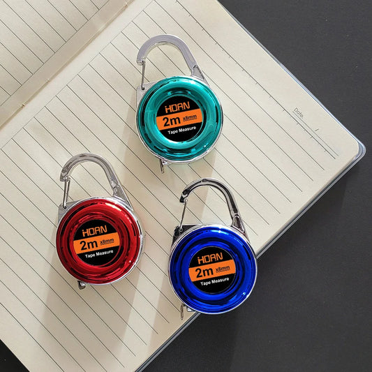 1pc Mini Keychain Tape Measure 2m Steel Tape Measure Delicate Small