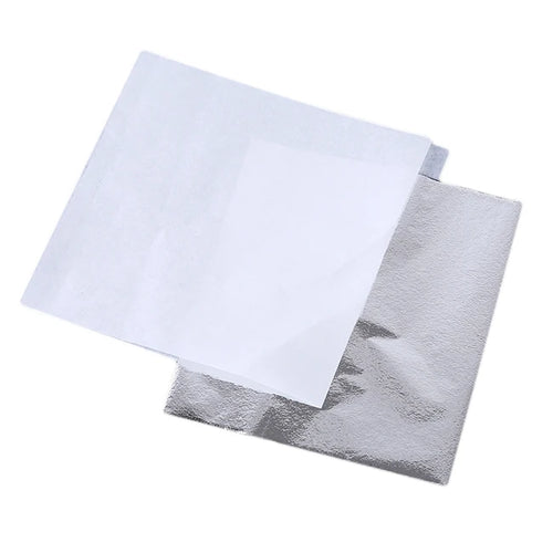 100 Pcs Sheets Pure 24K Gold Foil Leaf Anti-Aging Gilding For Food