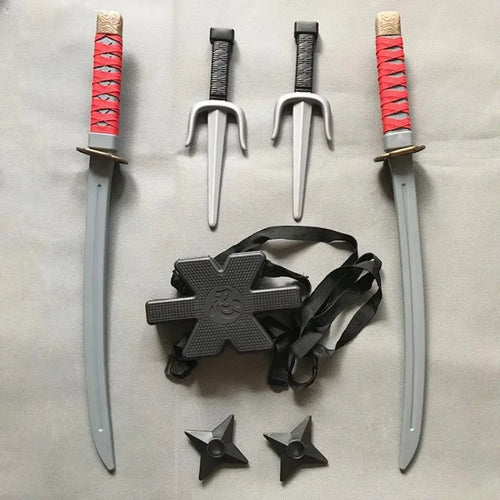 56cm Halloween Samurai Ninja Plastic Retro Long Knife Daggers 7 Pieces