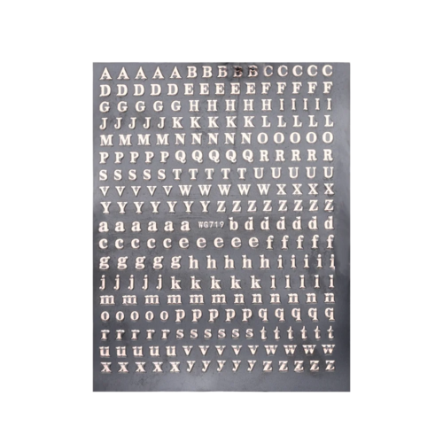 2-9mm Alphabet Letters Numbers Decor Stickers Gold Silver Epoxy Resin