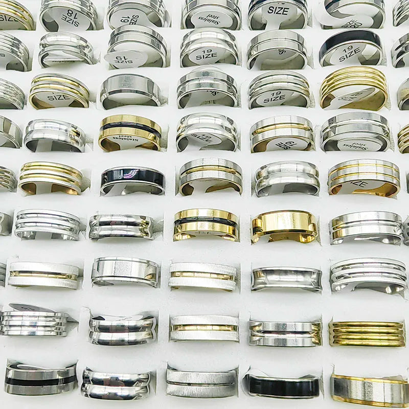 20pcs/Lot Factory Wholesale Hot Mix Style Simple Stainless Steel