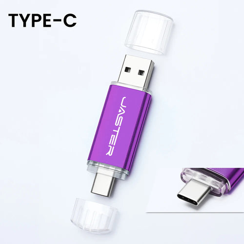High speed TYPE C 2in1 USB flash drive 128GB 64GB 32GB metal Pen drive