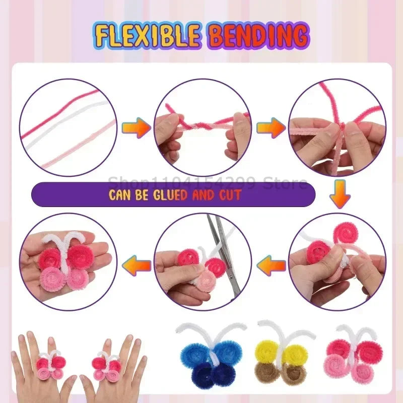 Cleaner Pipe Cleaners for Crafts Creative Chenille Stem Wire Pipe
