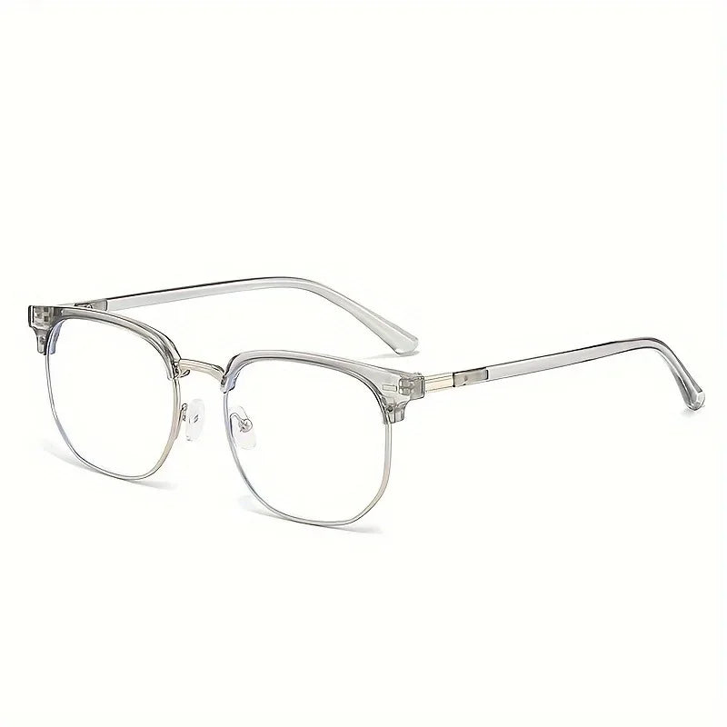 1 Piece of Men's Casual Style Half Framed Glasses PC Lenses Decorative