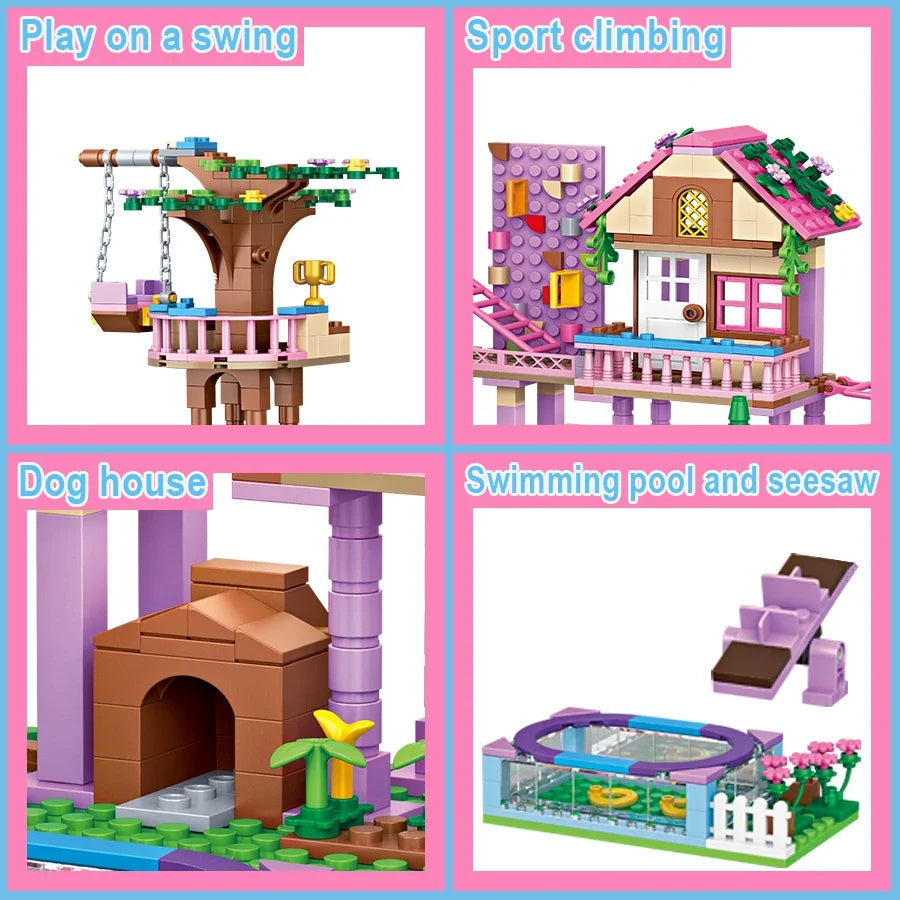 Creative Girls Friends Friendship House Building Blocks Summer