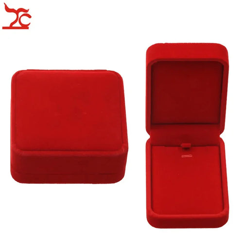 Quality Wedding Jewelry Storage Case Amazing Red Velvet Ring Earrings