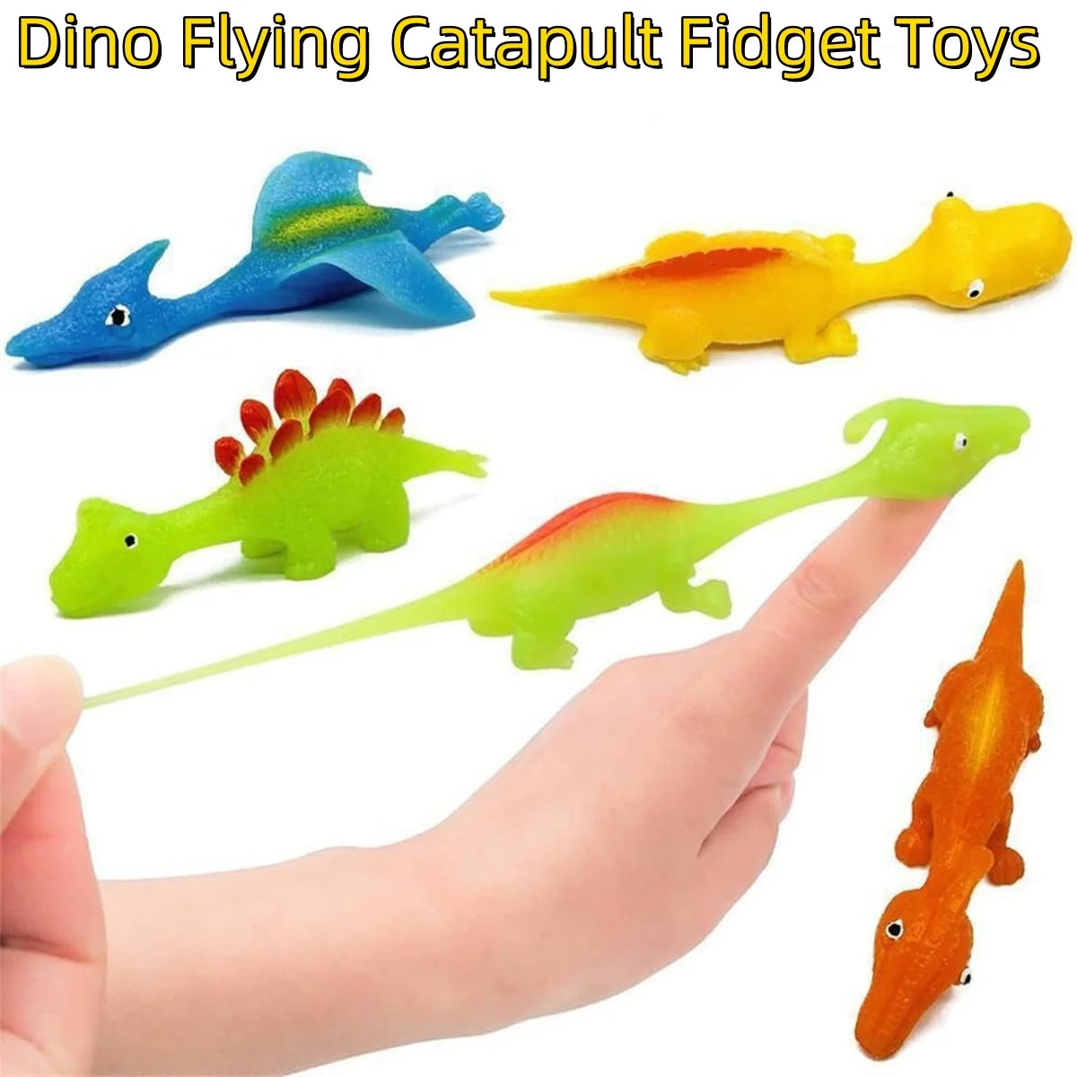 5-20Pcs Colorful Finger Catapult Dinosaur Games Kids Birthday Baby