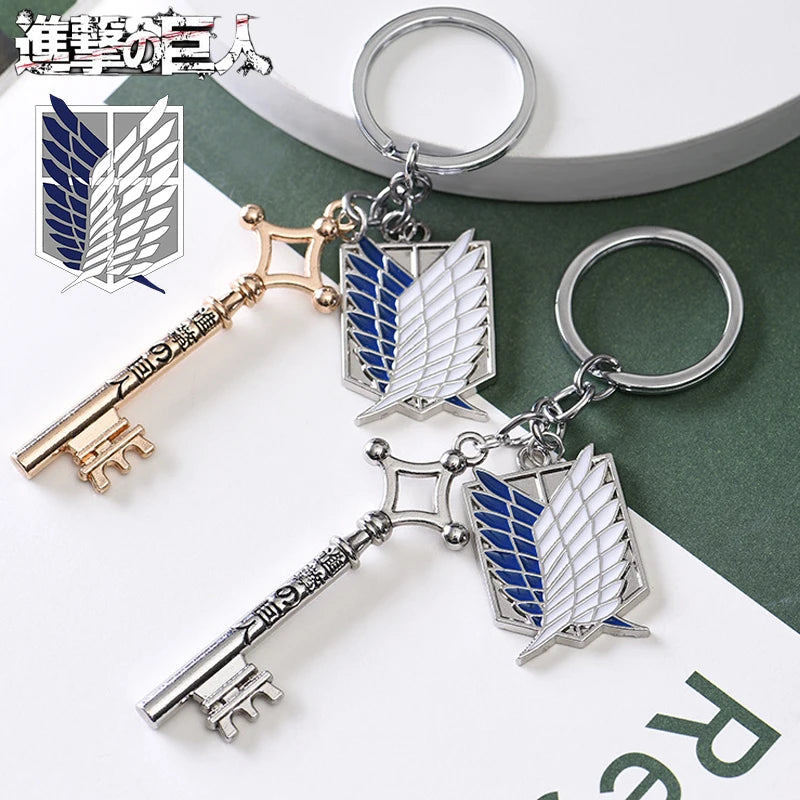 Anime Attack On Titan Keychain Shingeki no Kyojin Scouting Legion