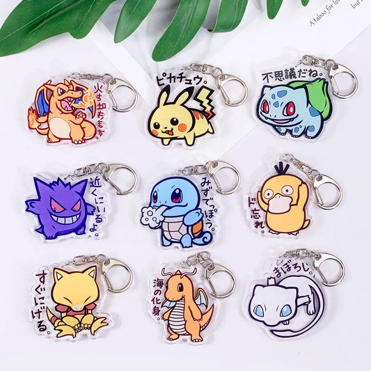 Pokémon Pikachu Cute Acrylic Keychain Accessories Pikachu Charizard