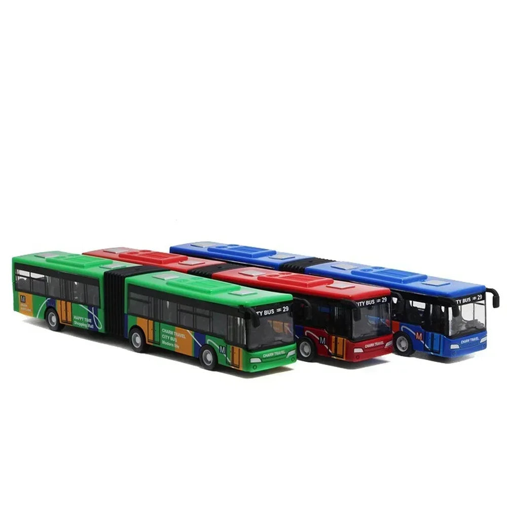 1:64 Alloy City Bus Model Vehicles City Express Bus Double Buses