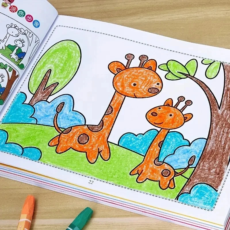 Step-by Step Painting Coloring Book Progressive Easy to Hard Levels