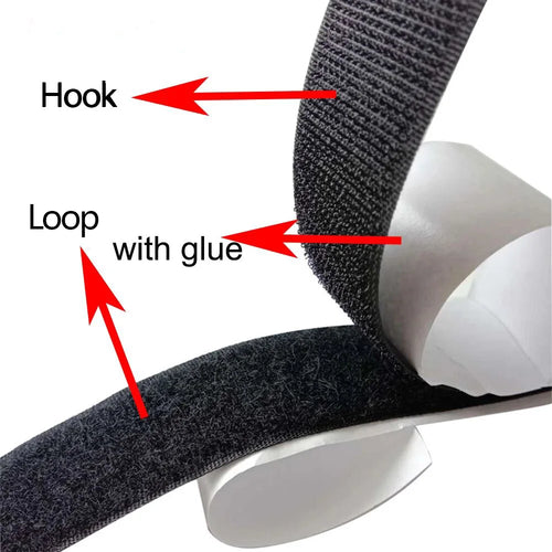 1-25meters Strong Self Adhesive Hook and Loop Fastener Tape Nylon