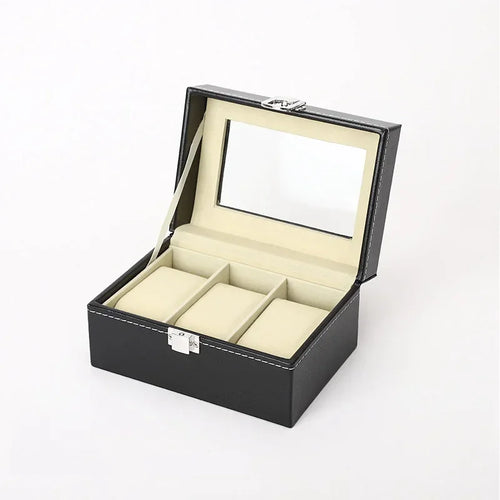 PU Leather watch box 2/3/4/5/6/8/10/12 Slots Watch Display Case For