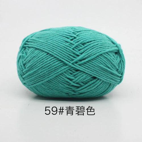 40-50g/Set 4ply Milk Cotton(80%) Knitting Yarn Needlework Dyed Lanas