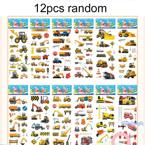12pcs/set Children Bubble Stickers 3D Sticker Toy Plastic Multiple