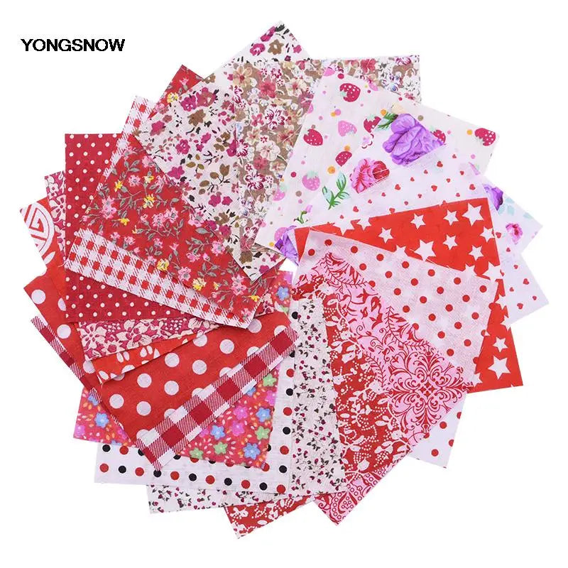 50PCS/lot 10X10cm Cotton Fabric Different Flowers Patterned Handmade