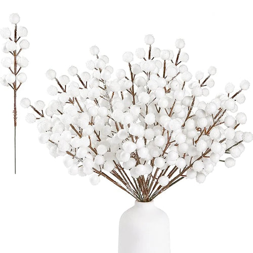 20/26cm Christmas Decoration Artificial Pine Needle Branches Red Holly