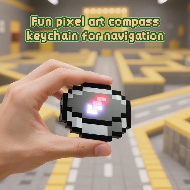 Compass Pixel Wind Peripheral design Toy trinket Use Movable Compass