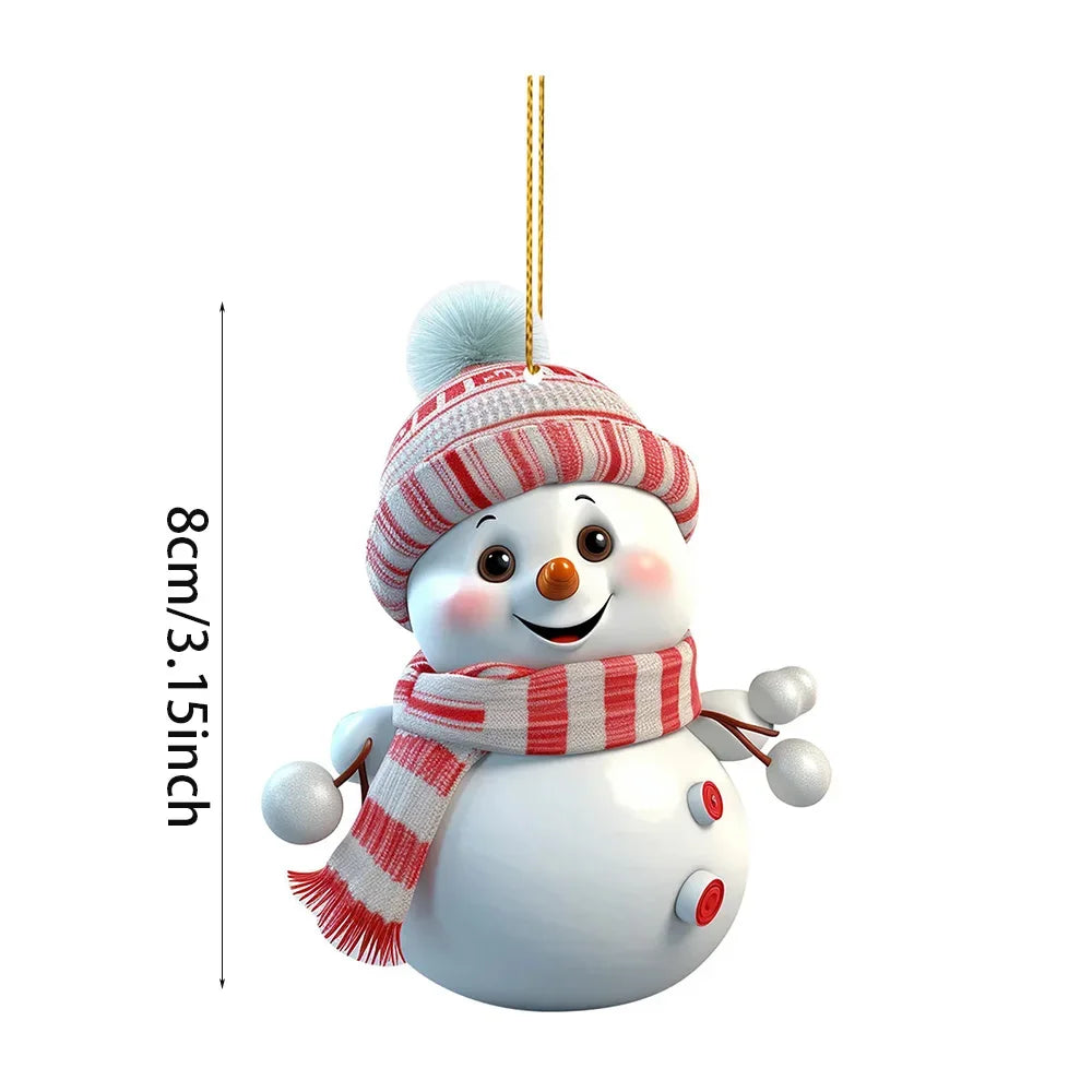 Runtow 5pcs Christmas Cute Snowman Decoration Pendants for Winter