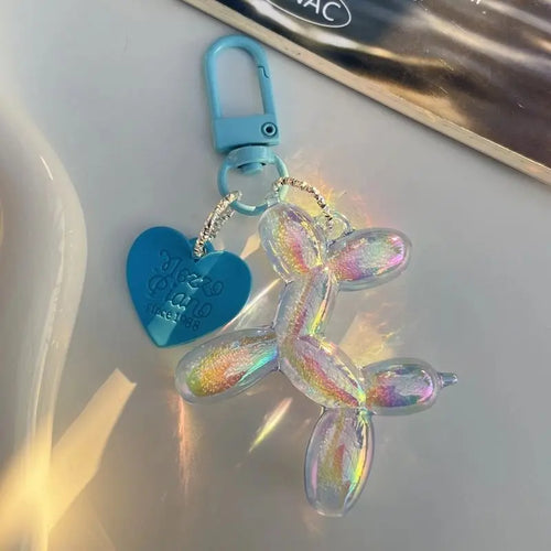 Jelly Cute Jelly Balloon Dog Keychain Pendant Cartoon Dog Chain