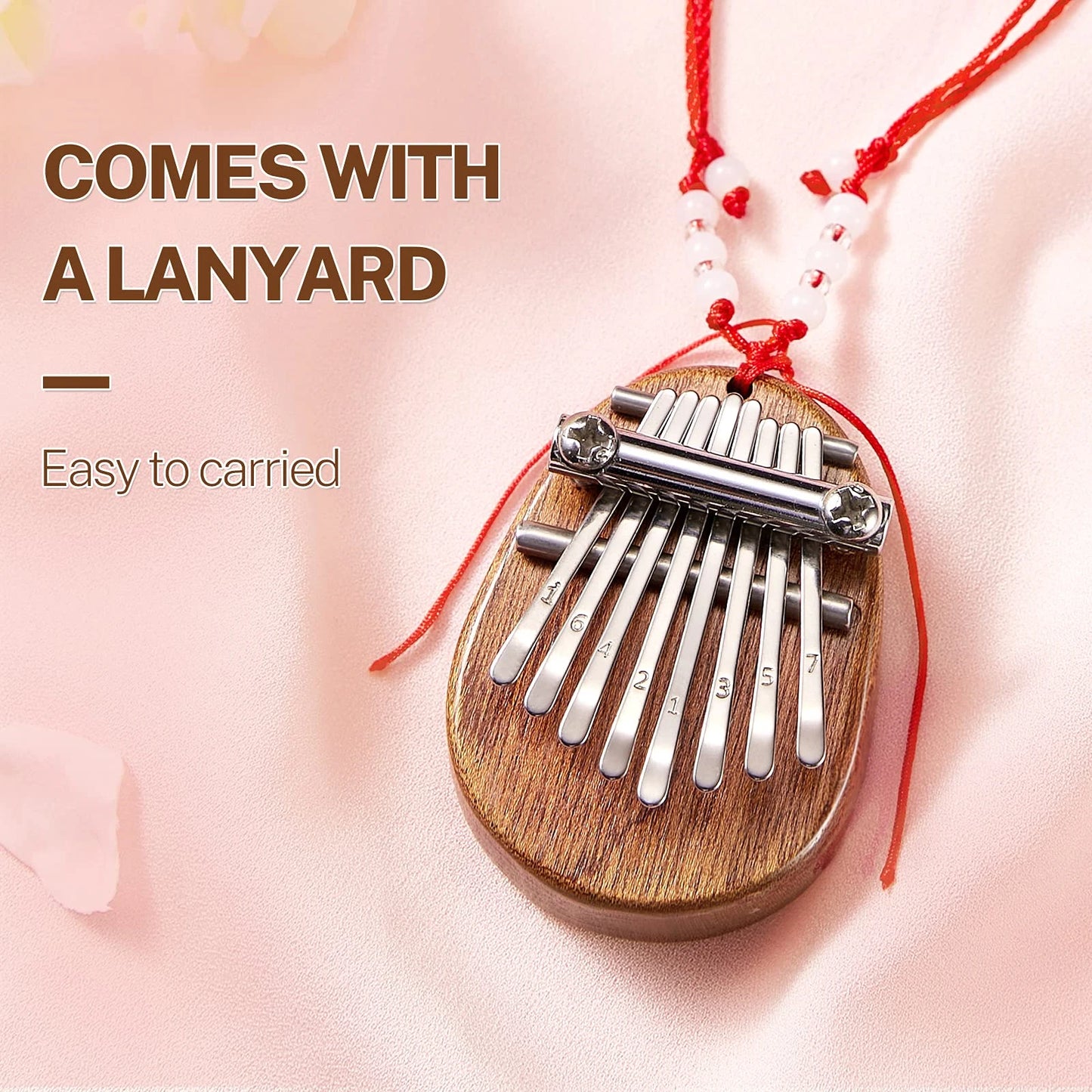 Mini Kalimba 8 Key Thumb Piano 1 Pack Water Drop Style Cute Instrument
