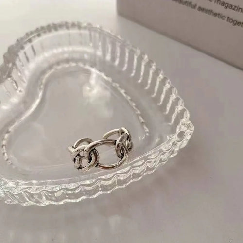 925 Sterling Silver Finger Rings New Fashion Creative Cross Hollow