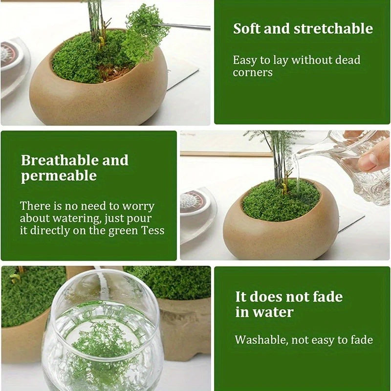 Green Fake Moss DIY Crafts Grass Artificial Moss Faux Preserved Moss