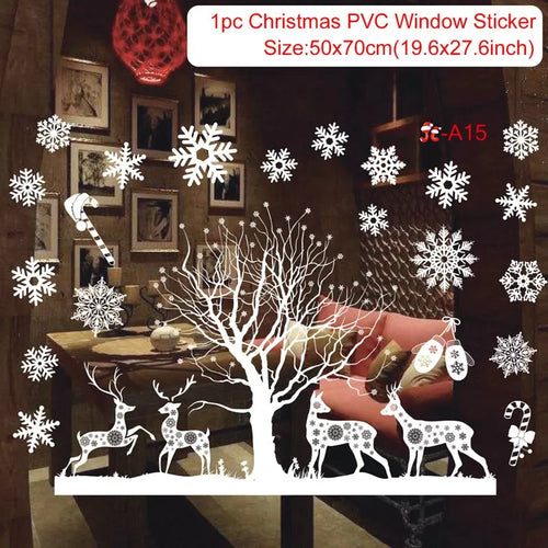 Christmas Window Sticker Merry Christmas Decorations For Home 2023