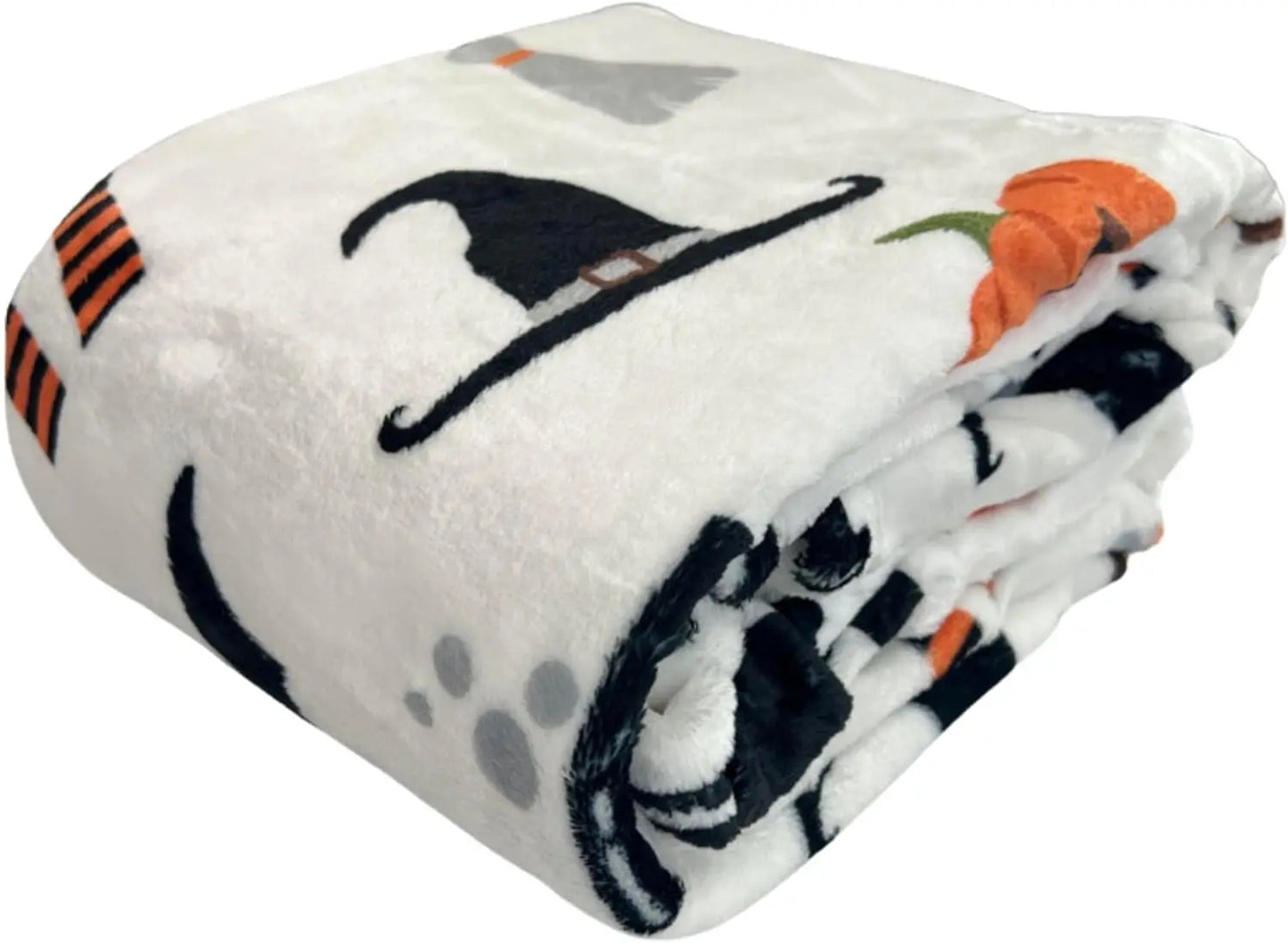 1PC Festive Halloween Black Bats Printed Flannel Blanket Perfect gift