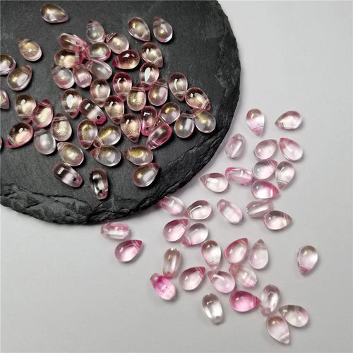 30Pcs Gradient Color 6x9mm  Water Drop Shape Beads Czech Glass Beads