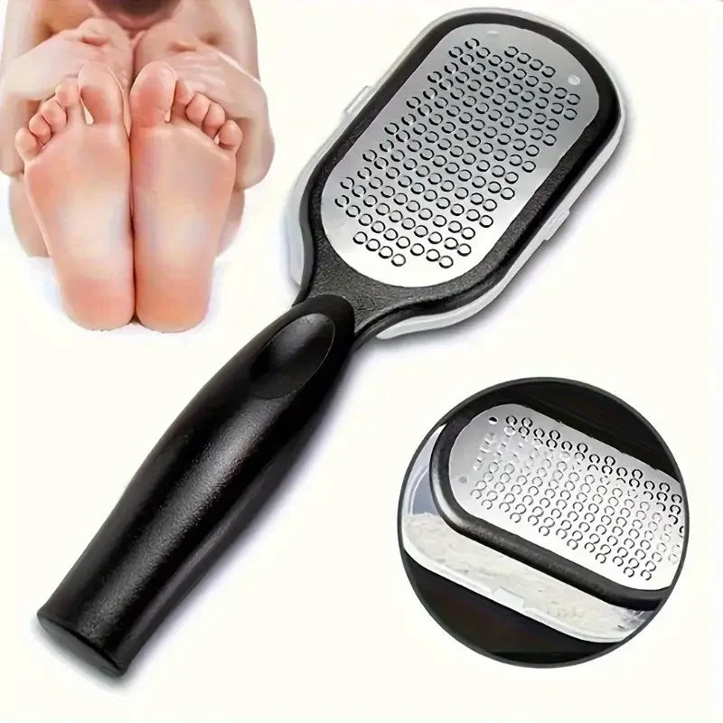 Stainless Steel Foot File - Anti-Splash Ergonomic File with
