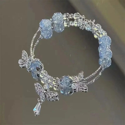 New Simple Beads Crystal Bracelet For Women Girls Korean ins Flower