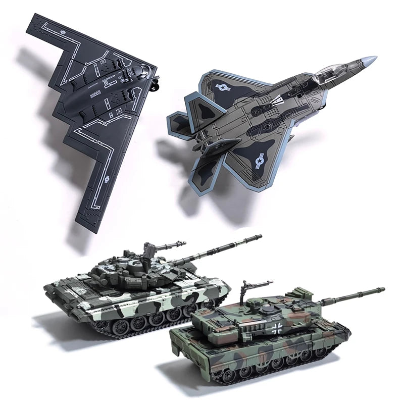 Creative Military Building Blocks Set F-22 F-14 Fighter Bomber Leopard