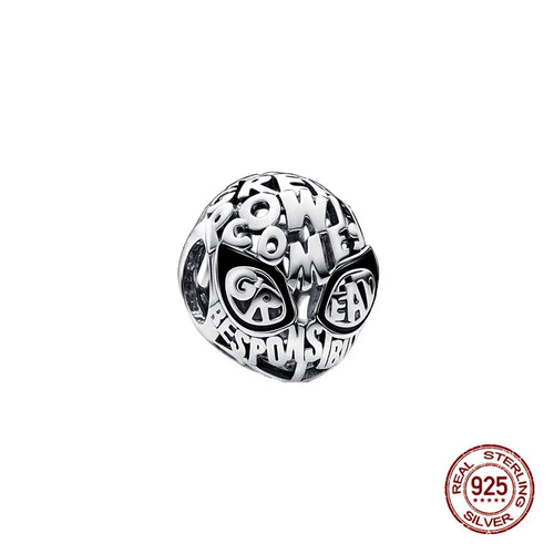 New S925 sterling silver Disney Mickey Mouse pendant bead suitable Fit