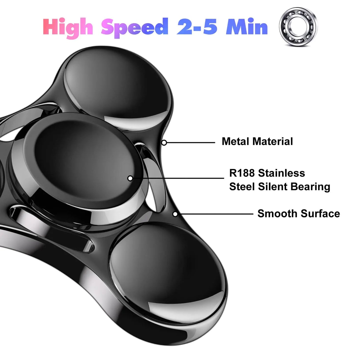 Rainbow Fidget Spinner Toys Metal UFO Small Handheld Finger Spinners