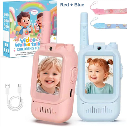 2PCS Kids Video Walkie Talkies USB Charging Indoor and Outdoor High