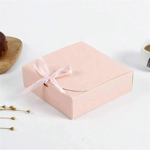 1/5pcs Black Gift Box With Lid, Deluxe Black Gift Box With Ribbon,