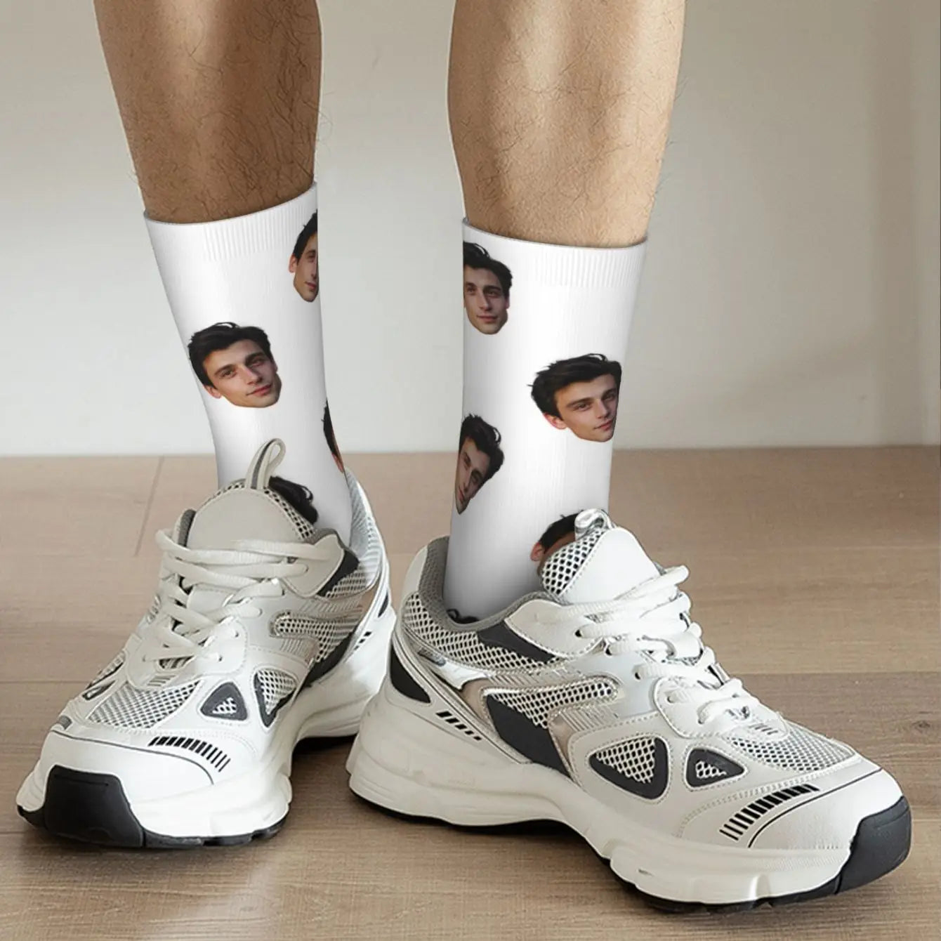 Customized face-shaped socks  Unisex customized socks  Personalized