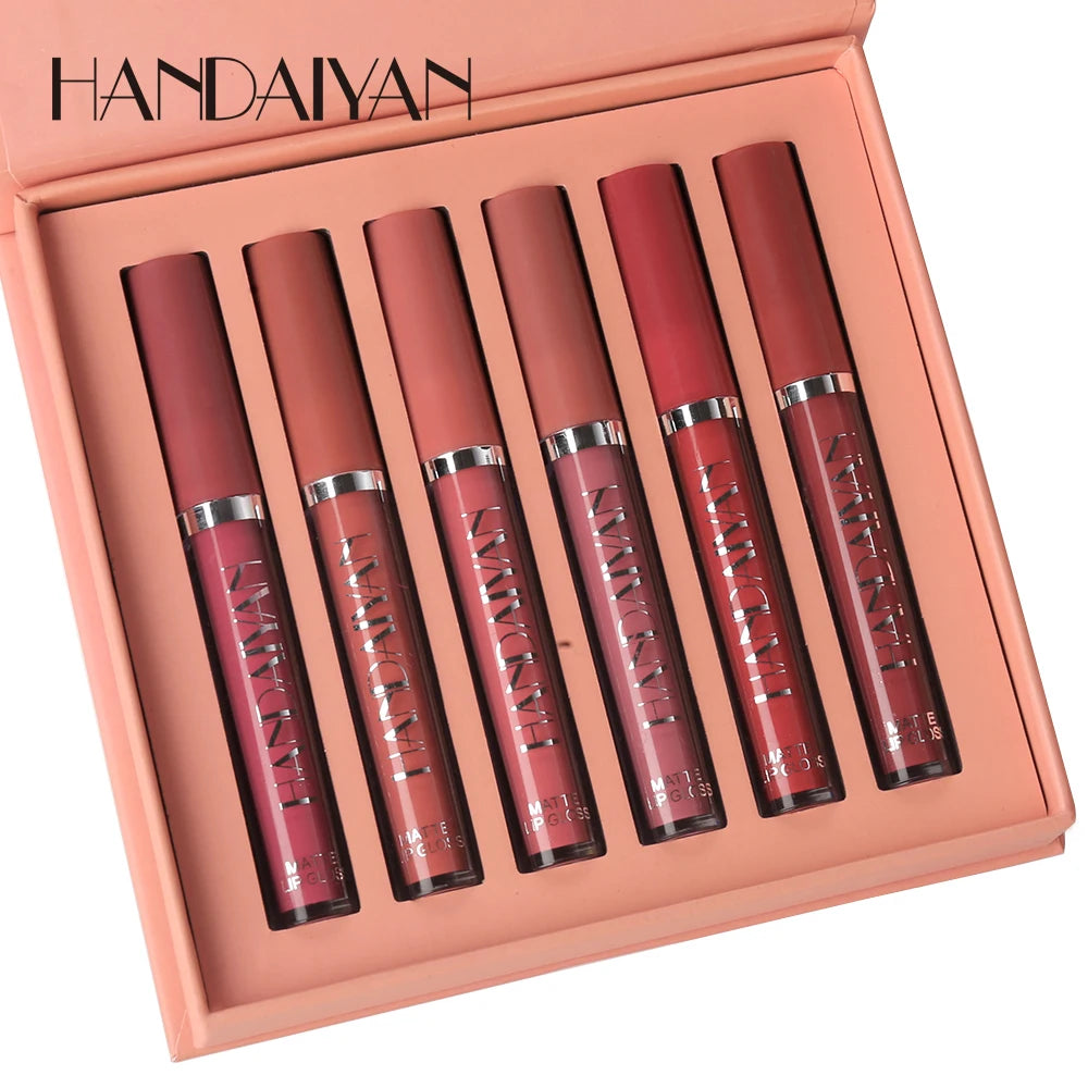 HANDAIYAN Set of 6 NonStick Cup Liquid lipstick , Long-Lasting Lip