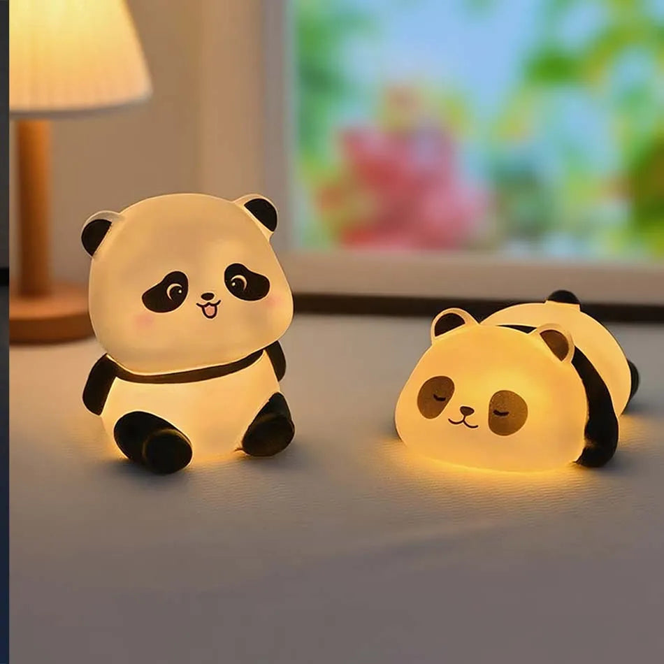 New Panda LED Night Light Living Room Cute Panda Plastic Lamp Bedside
