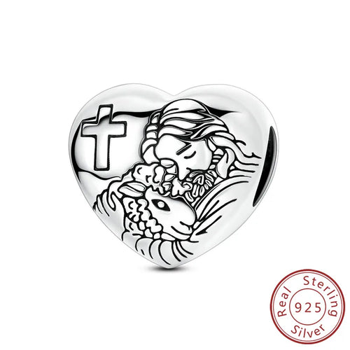 New Love Heart Shaped Charms 925 Sterling Silver Family Love