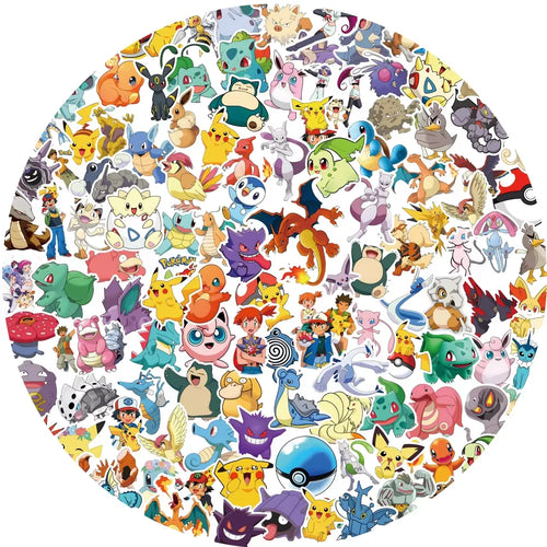 50/100/200pcs Pokemon Anime Stickers Pikachu Kawaii Sticker Laptop